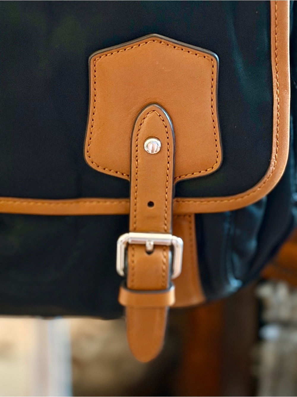 EUC Ralph Lauren Women’s Black and Brown Crossbody Messenger Bag. Like new! - Picture 8 of 8